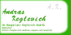 andras keglevich business card